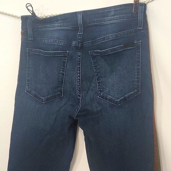 Joe's Jeans Charlie Metallic Side Stripe High Rise Sz. 28 - Picture 10 of 12